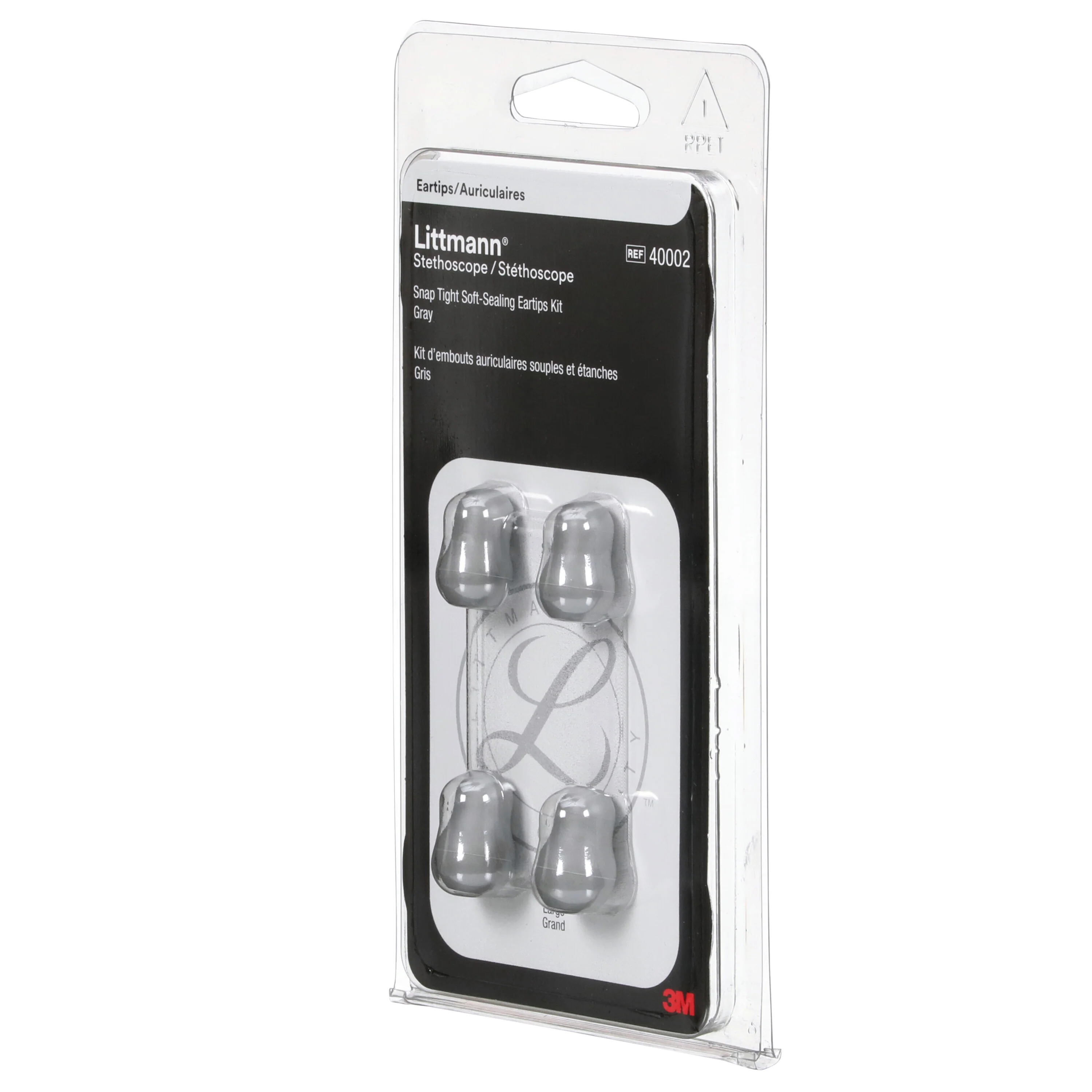 Littmann® Stethoscope Spare Parts Kit, Snap Tight Soft-Sealing Eartips, Grey, Large and Small - Image 3