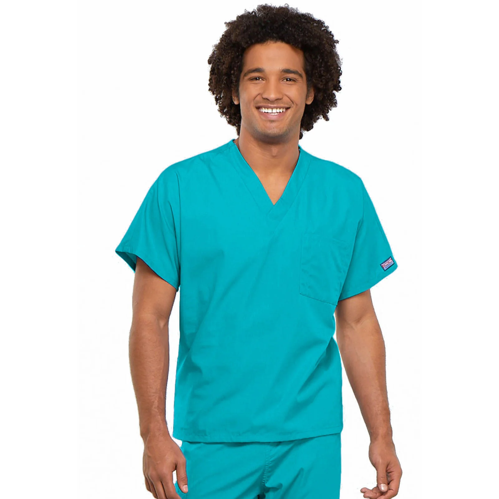 Cherokee WorkWear Unisex Tunic Scrub Top - Image 15