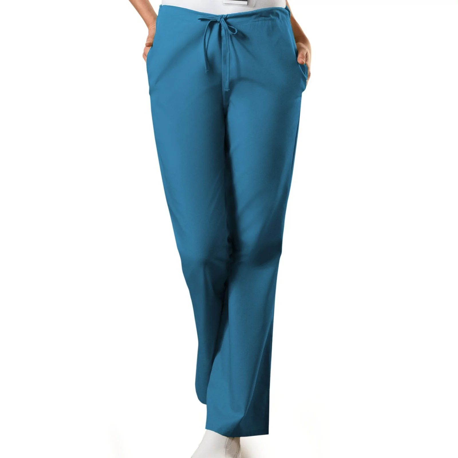 Cherokee WorkWear Women's Flare Leg Drawstring Scrub Pant - Petite - Image 12