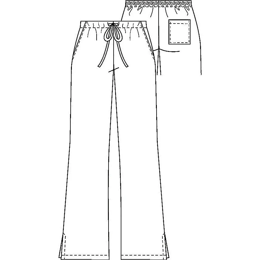 Cherokee WorkWear Women's Flare Leg Drawstring Scrub Pant - Petite - Image 18