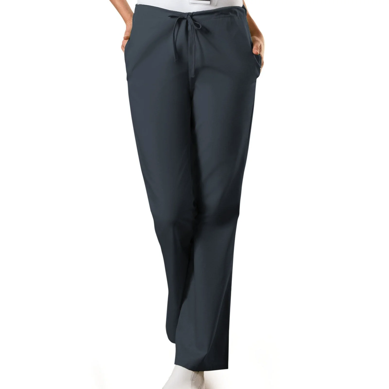 Cherokee WorkWear Women's Flare Leg Drawstring Scrub Pant - Petite - Image 5