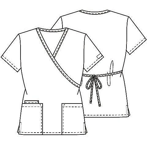 Cherokee WorkWear Women's Mock Wrap Tunic Scrub Top - Image 3