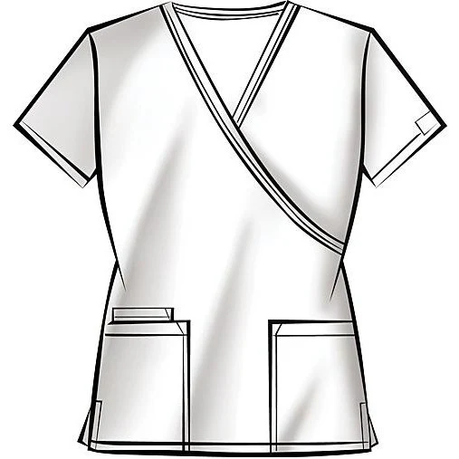 Cherokee WorkWear Women's Mock Wrap Tunic Scrub Top - Image 4