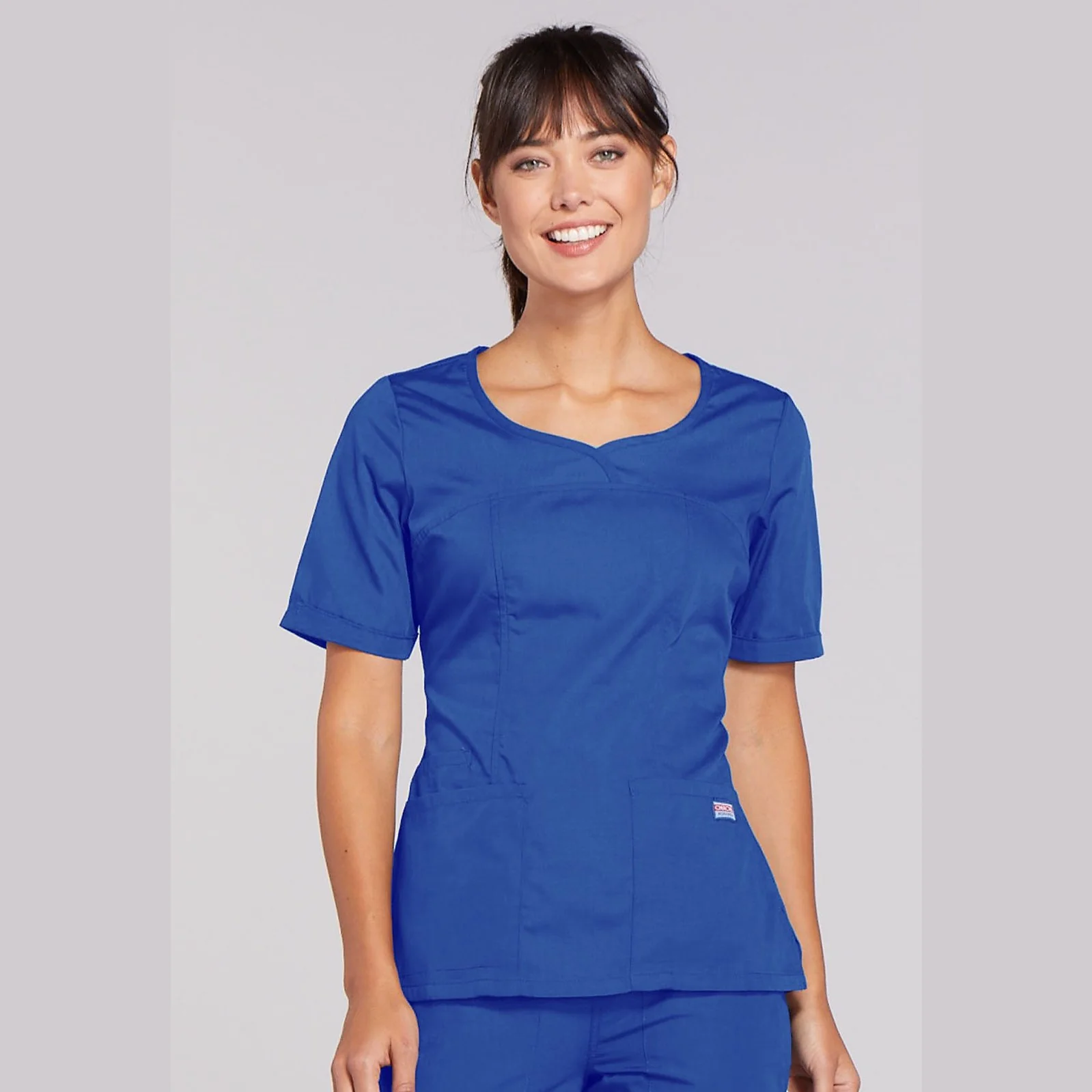 Cherokee WorkWear Women's Novelty V-Neck Scrub Top - Image 11