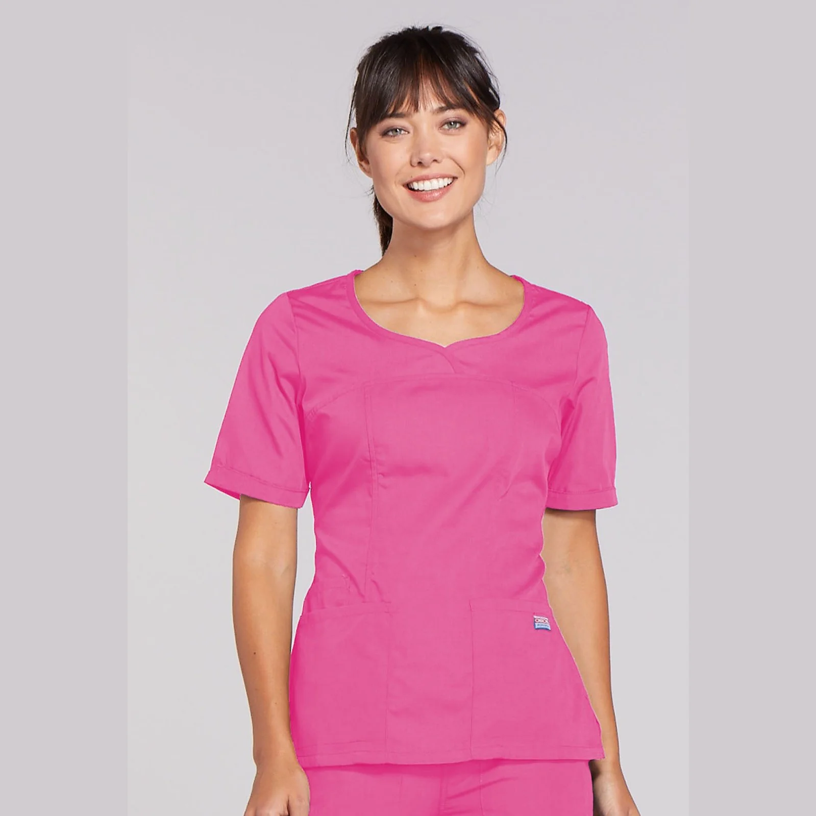 Cherokee WorkWear Women's Novelty V-Neck Scrub Top - Image 12