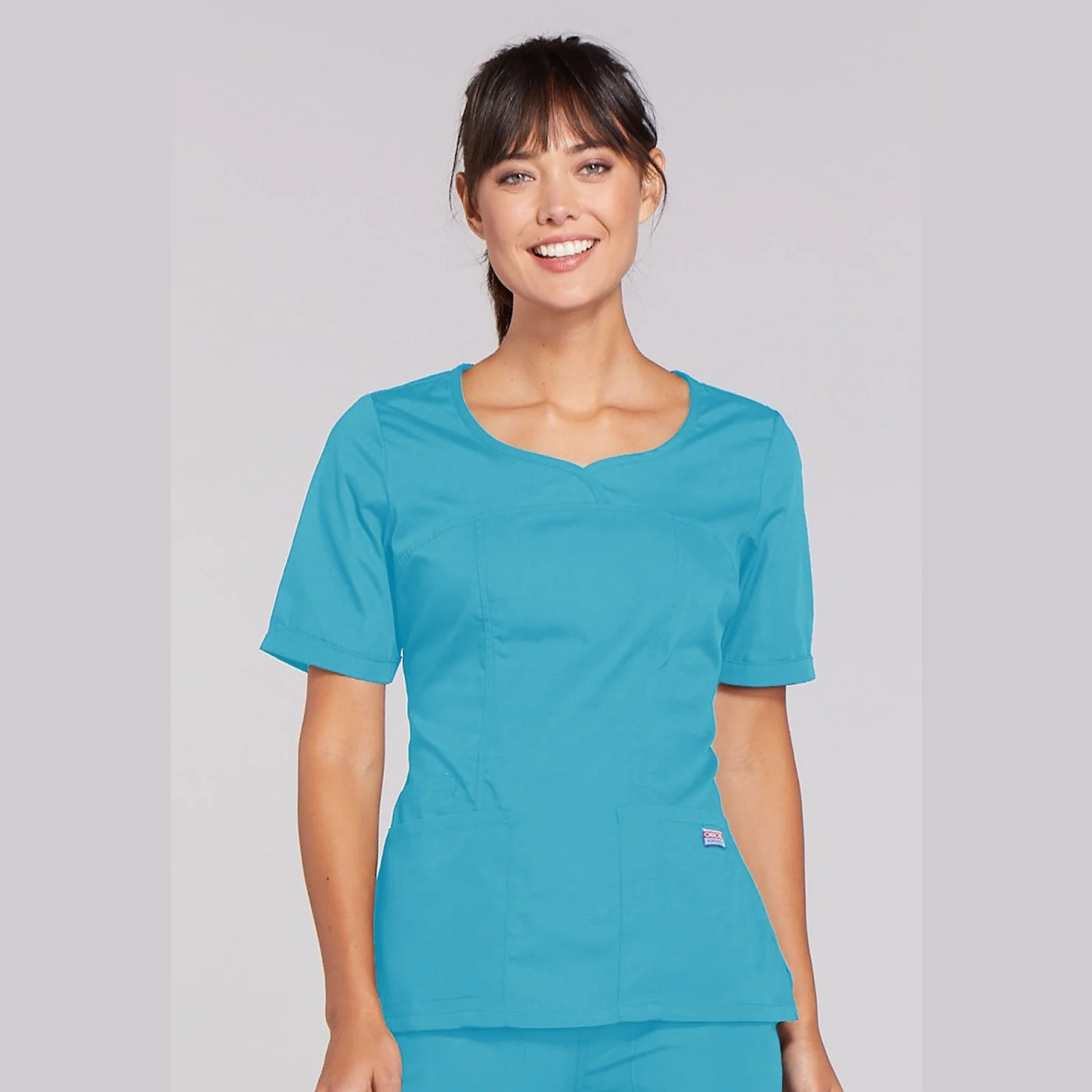 Cherokee WorkWear Women's Novelty V-Neck Scrub Top - Image 13