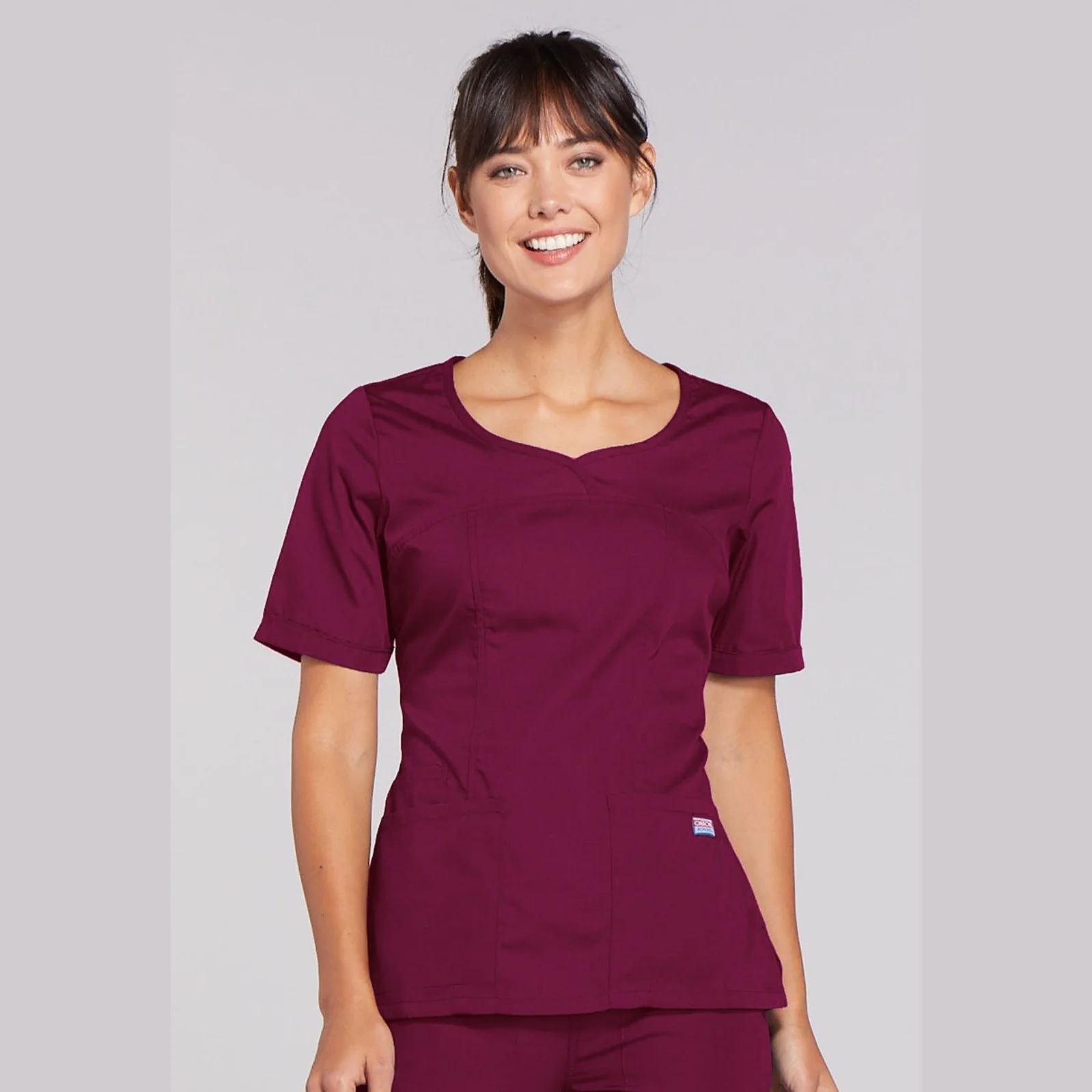 Cherokee WorkWear Women's Novelty V-Neck Scrub Top - Image 4