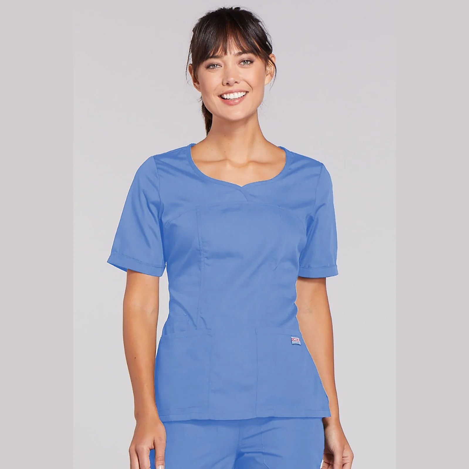 Cherokee WorkWear Women's Novelty V-Neck Scrub Top - Image 6