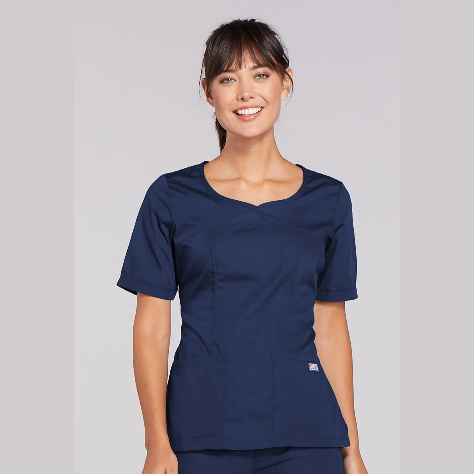 Cherokee WorkWear Women's Novelty V-Neck Scrub Top - Image 8