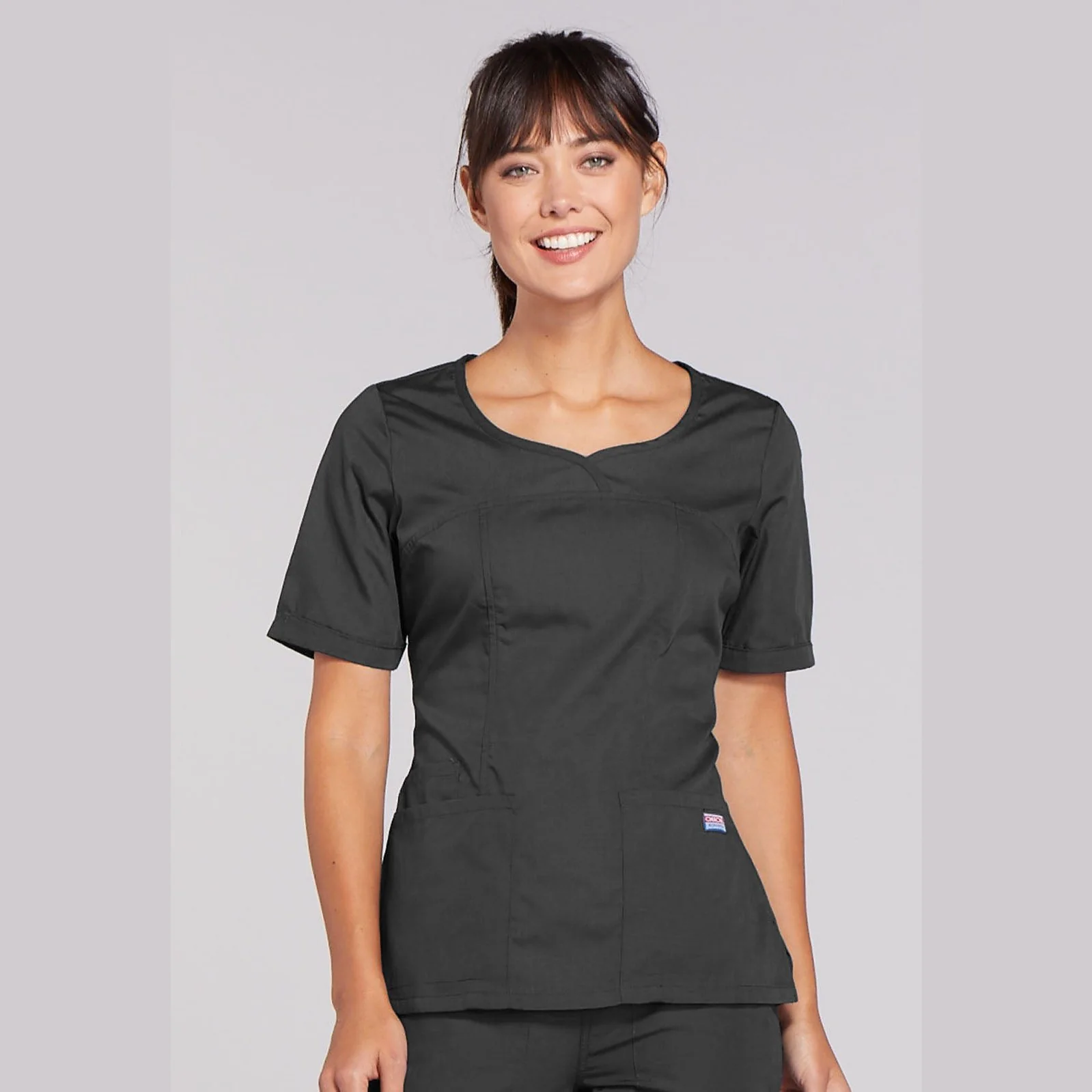 Cherokee WorkWear Women's Novelty V-Neck Scrub Top - Image 9