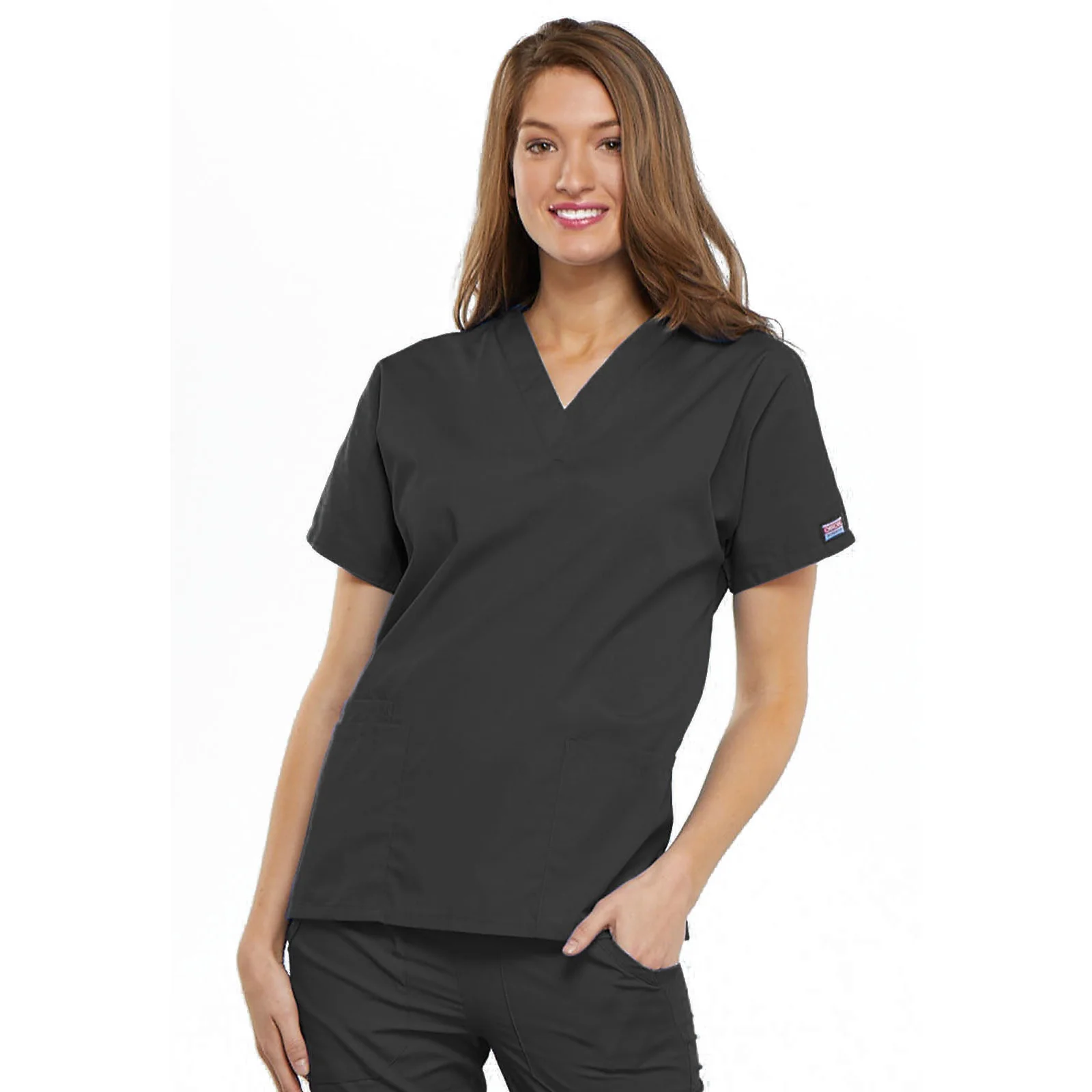 Cherokee WorkWear Women's V-Neck Tunic Scrub Top - Image 10