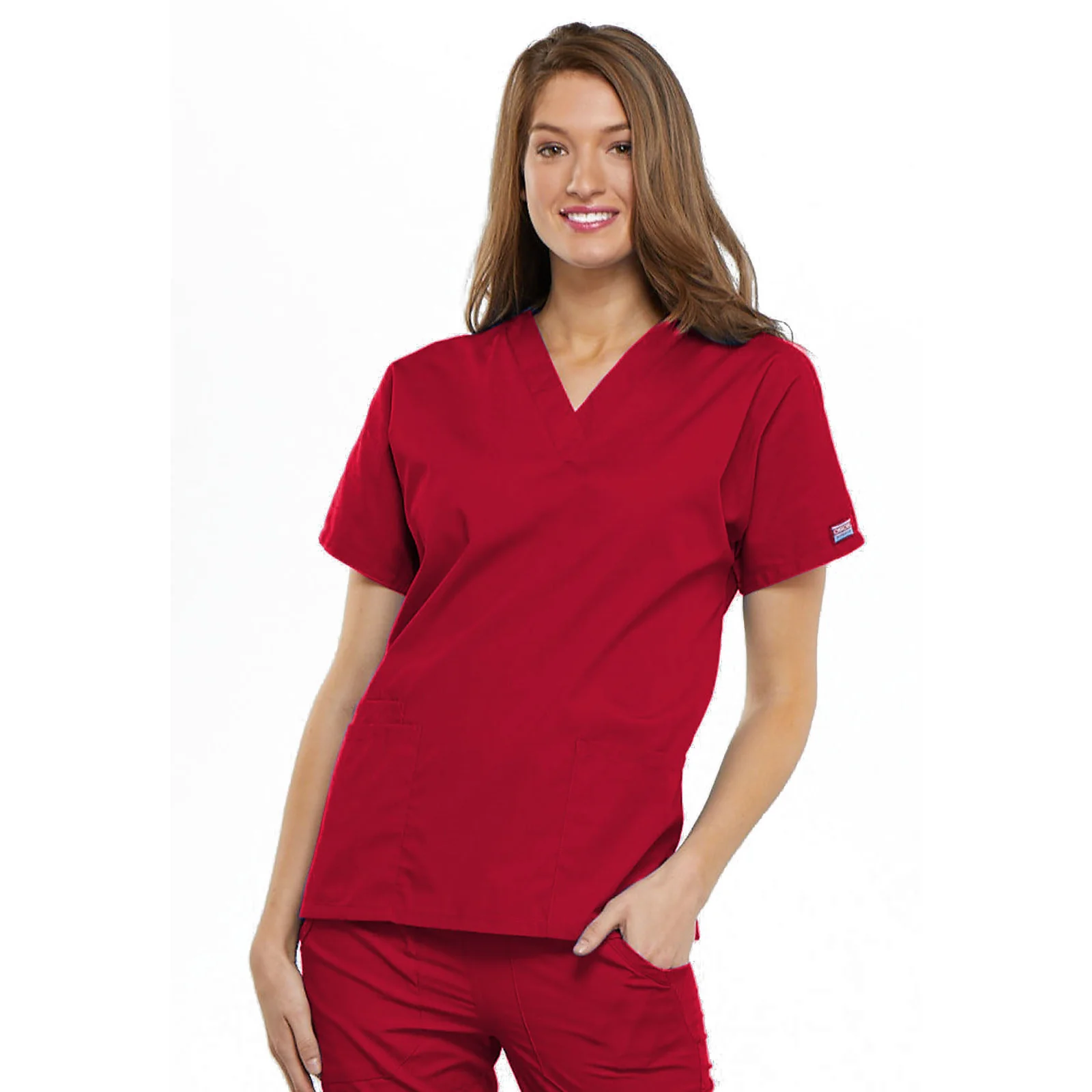 Cherokee WorkWear Women's V-Neck Tunic Scrub Top - Image 11