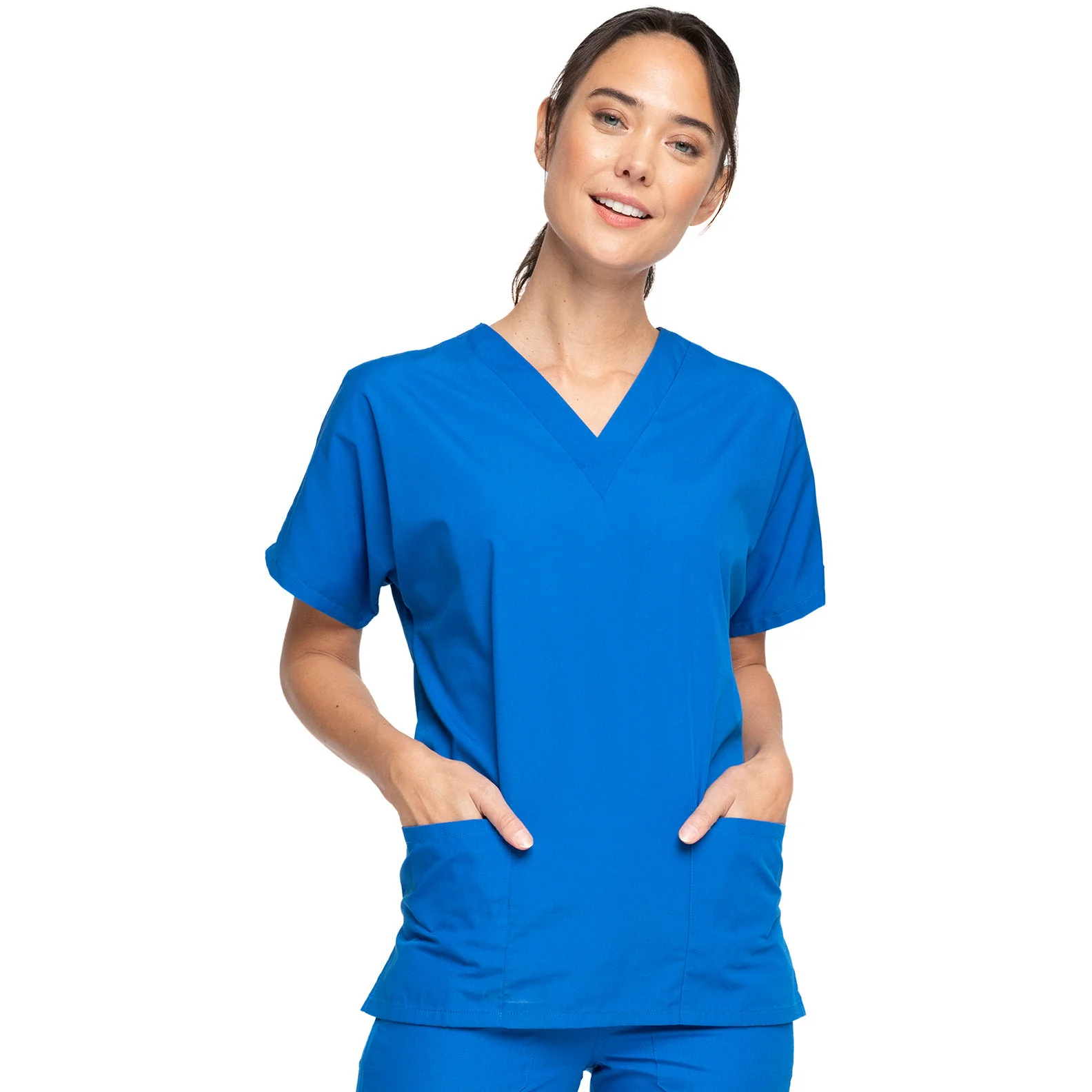 Cherokee WorkWear Women's V-Neck Tunic Scrub Top - Image 12