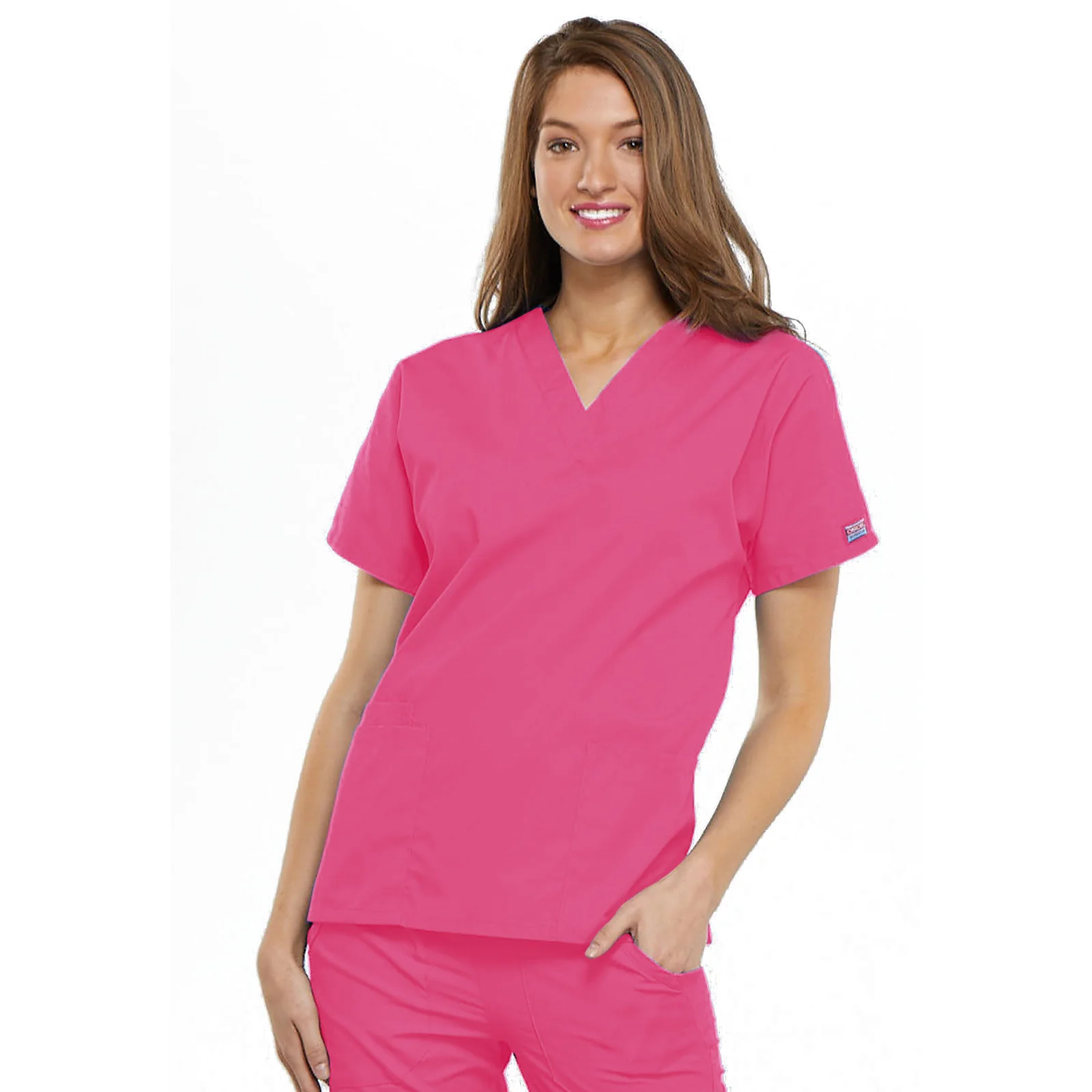 Cherokee WorkWear Women's V-Neck Tunic Scrub Top - Image 13
