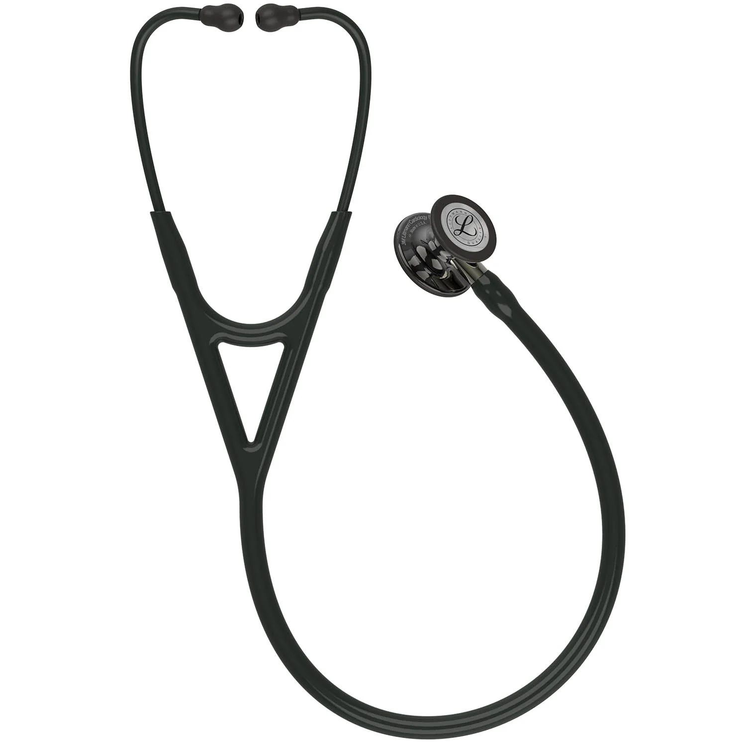 Littmann Cardiology IV Diagnostic Stethoscope: Polished Smoke & Black - Champagne Stem 6204 - Image 3