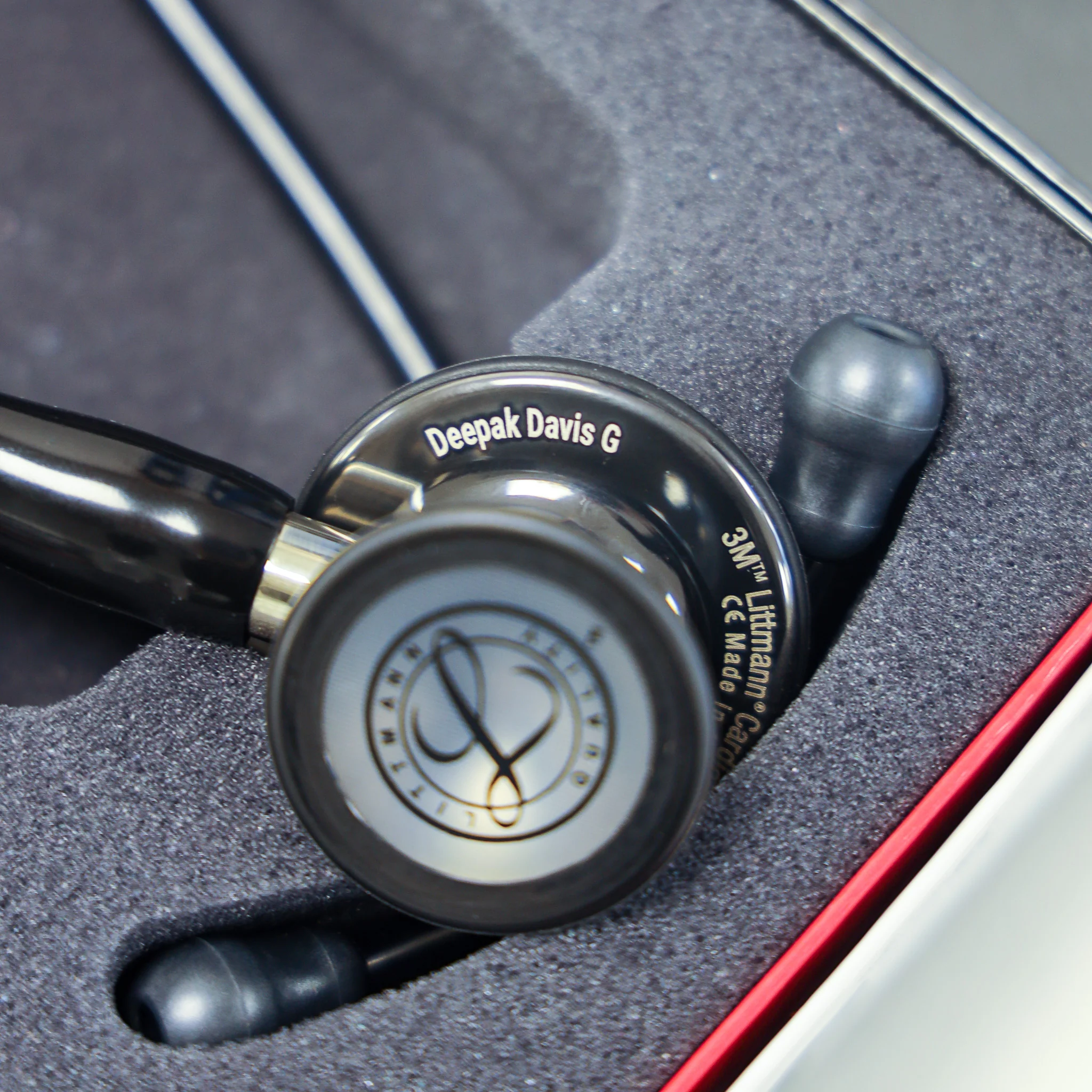 Littmann Cardiology IV Diagnostic Stethoscope: Polished Smoke & Black - Champagne Stem 6204 - Image 8