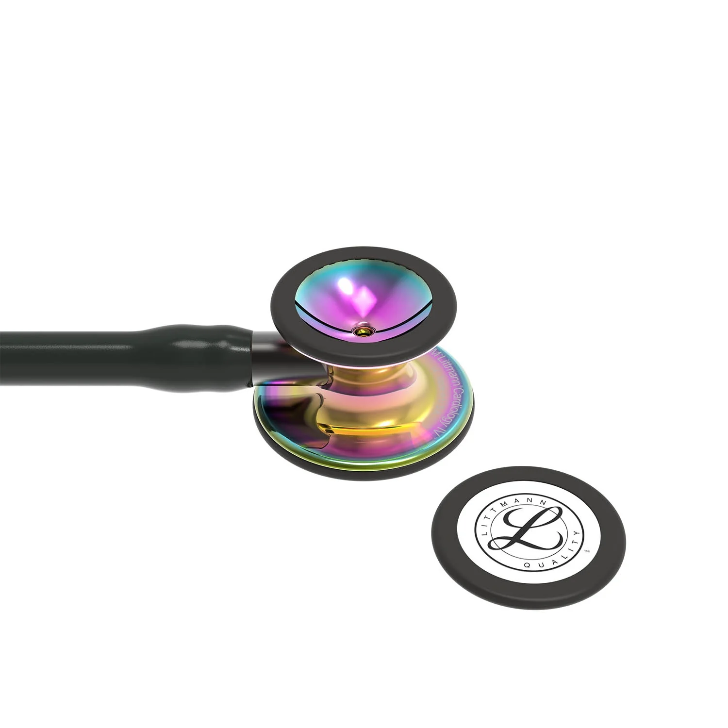 Littmann Cardiology IV Diagnostic Stethoscope: Polished Rainbow & Black - Smoke Stem 6240 - Image 6