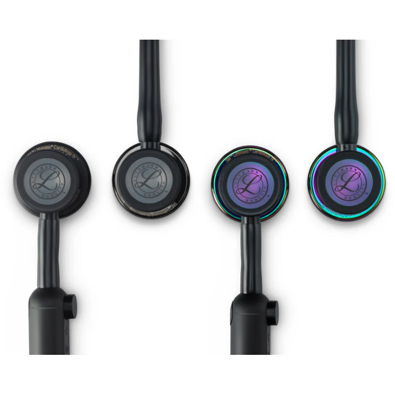 Littmann Cardiology IV Diagnostic Stethoscope: Polished Rainbow & Black - Smoke Stem 6240 - Image 8