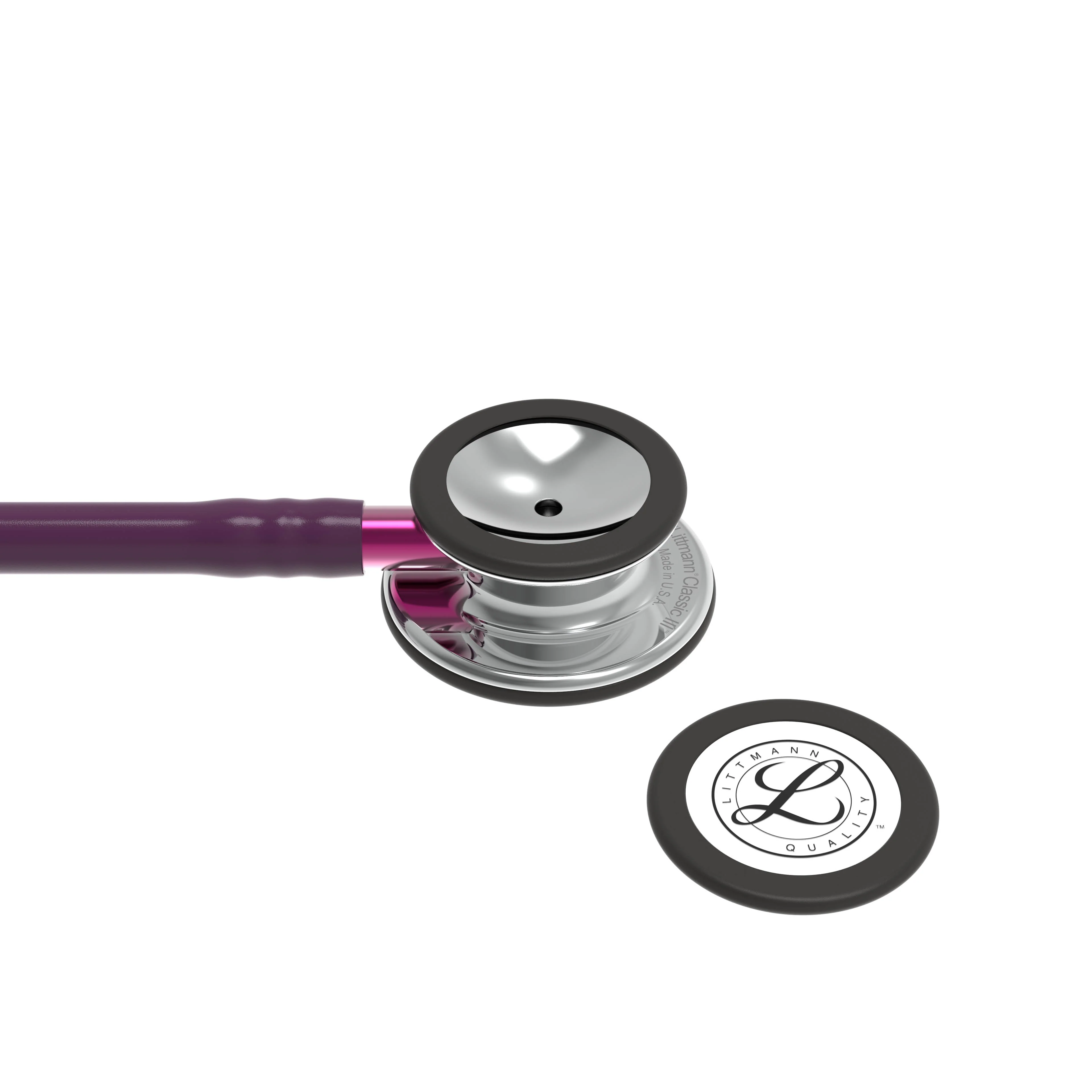 Littmann Classic III Monitoring Stethoscope: Mirror & Plum - Pink Stem 5960 - Image 7