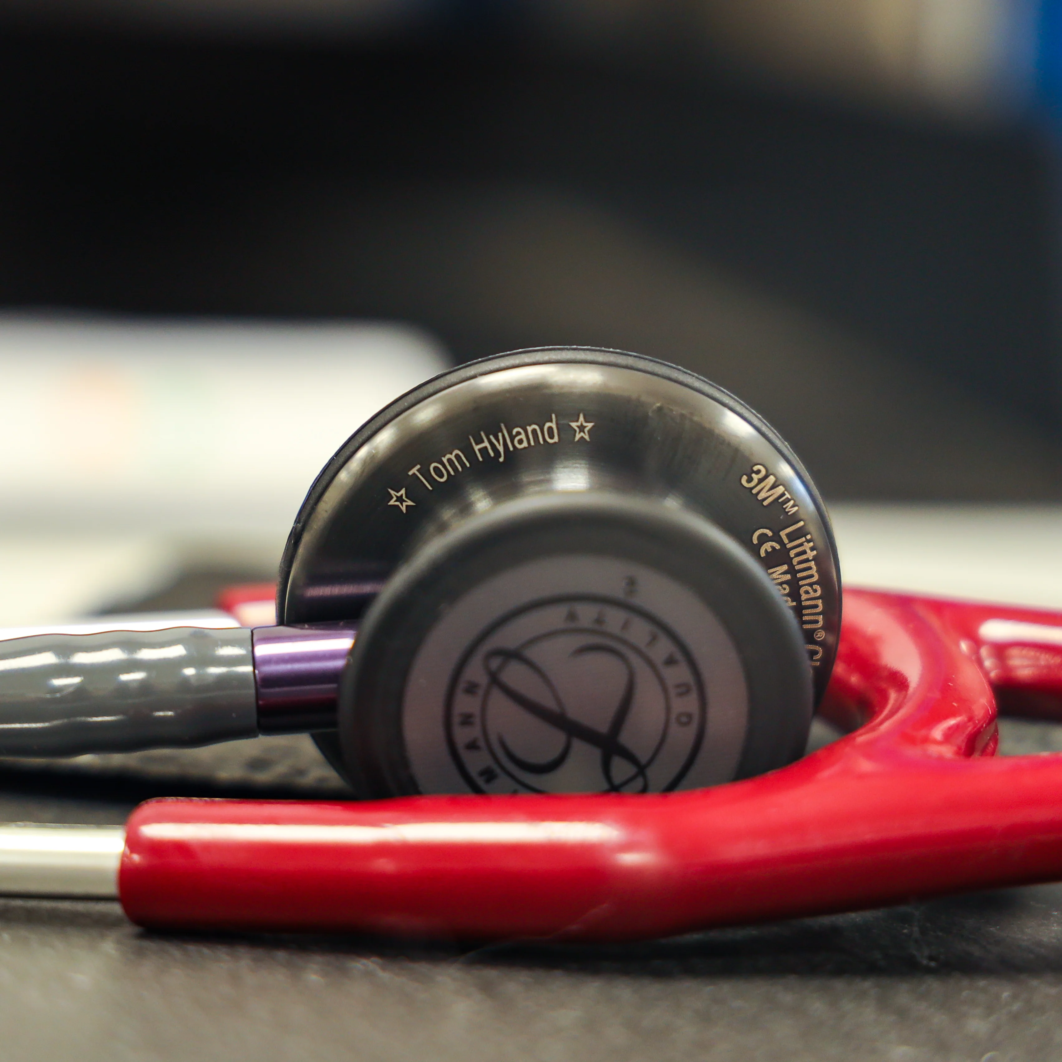 Littmann Classic III Monitoring Stethoscope: Smoke & Gray - Violet Stem 5873 - Image 3