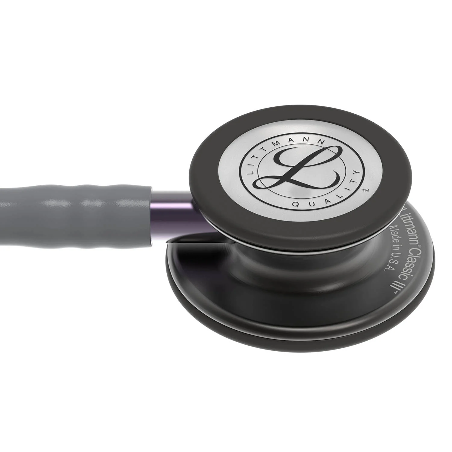 Littmann Classic III Monitoring Stethoscope: Smoke & Gray - Violet Stem 5873 - Image 6