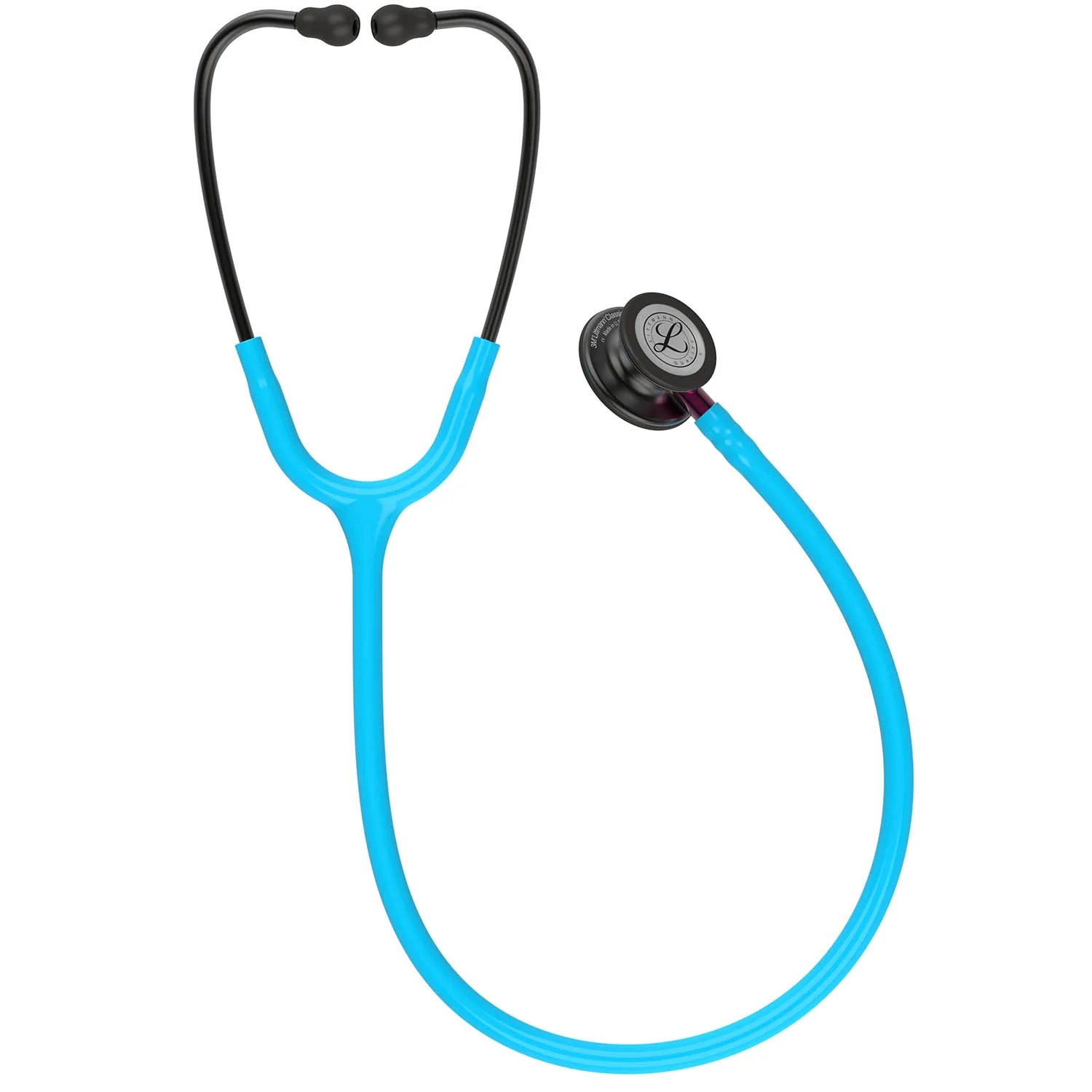 Littmann Classic III Monitoring Stethoscope: Smoke & Turquoise - Pink Stem 5872 - Image 4