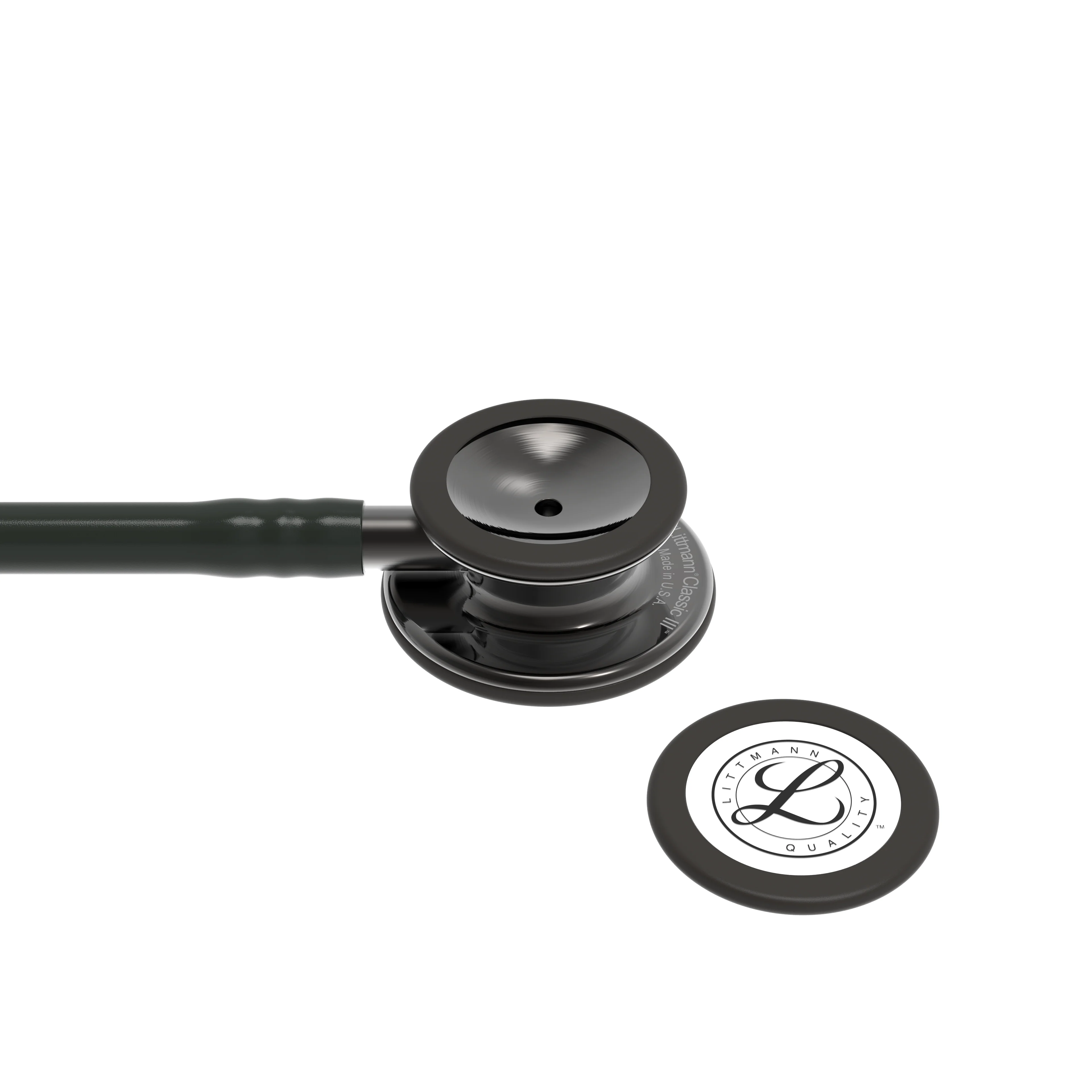 Littmann Classic III Monitoring Stethoscope: Black and Smoke 5811 - Image 10