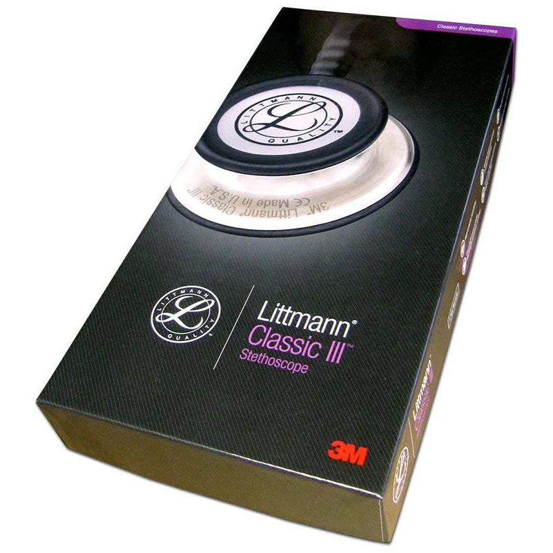 Littmann Classic III Monitoring Stethoscope: Black and Smoke 5811 - Image 12