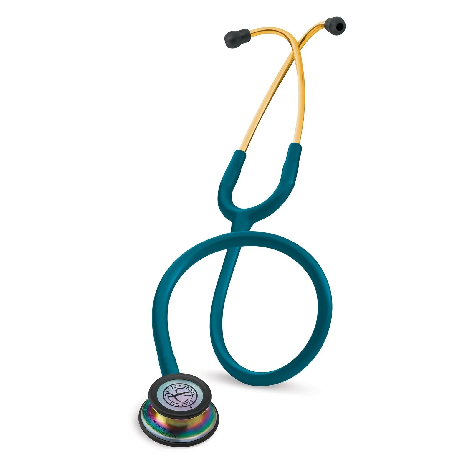 Littmann Classic III Monitoring Stethoscope: Caribbean Blue Rainbow 5807 - Image 4