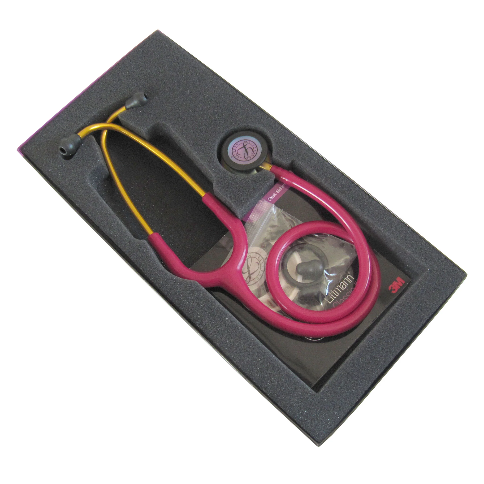 Littmann Classic III Monitoring Stethoscope: Raspberry Rainbow 5806 - Image 12