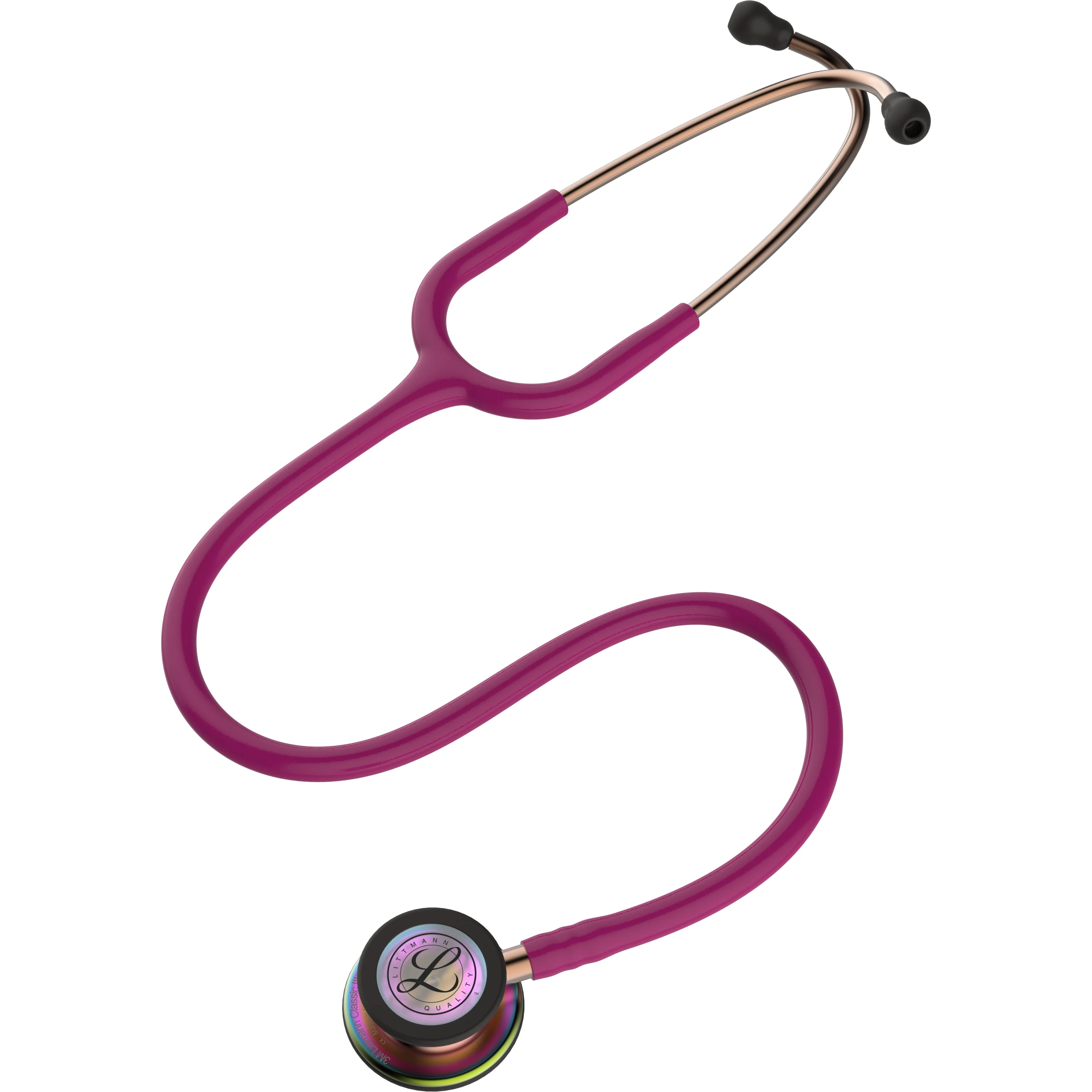 Littmann Classic III Monitoring Stethoscope: Raspberry Rainbow 5806 - Image 4