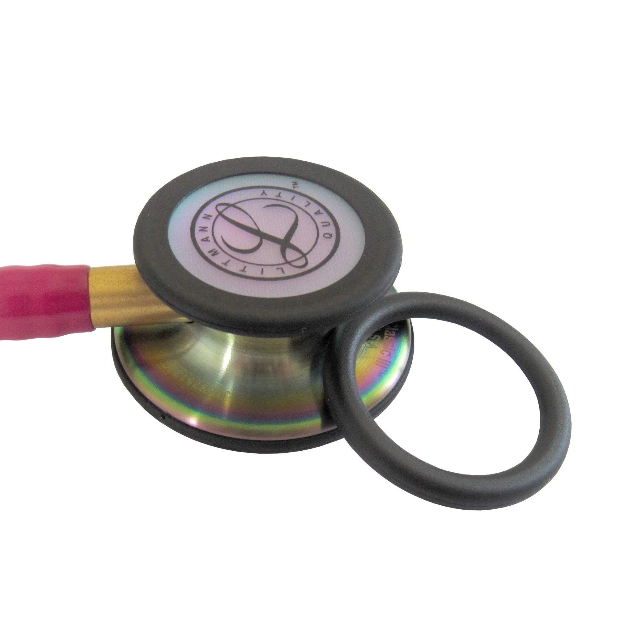 Littmann Classic III Monitoring Stethoscope: Raspberry Rainbow 5806 - Image 9